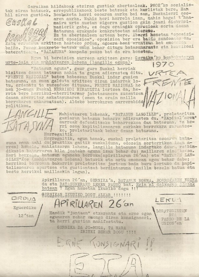 aberri eguna 1970