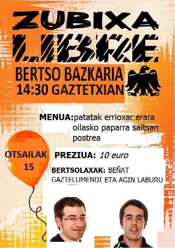 otsailak 15 zubixa libre