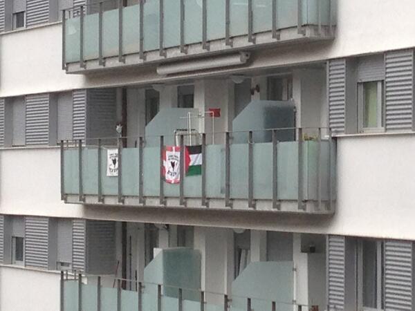 palestinan aldeko ikurre ondarruko etxitan 2014-07