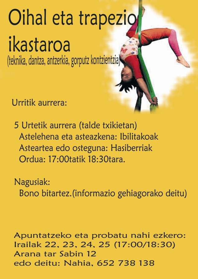 oihal trapezio ikastaroa