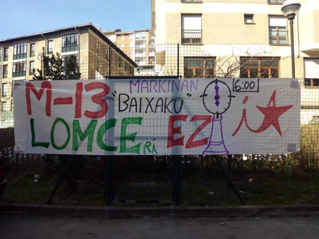 LOMCE EZ 2015-03-13 MARKIÑAn manifi ikasle abertzalea