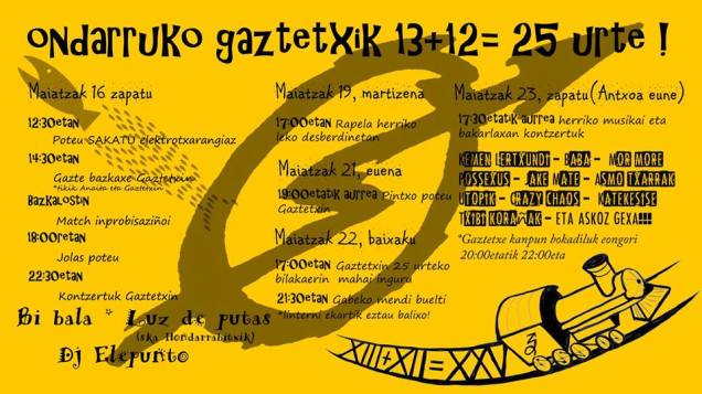 Ondarruko gaztetxik 25 urte
