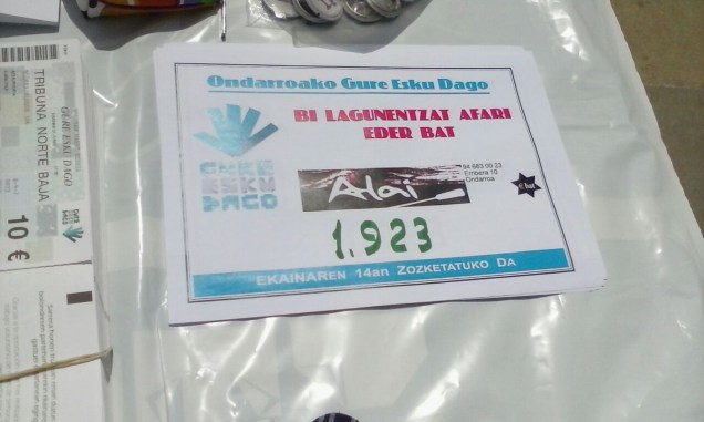 2015-06-14 gure esku dagon zozketin zenbaki  irabazli