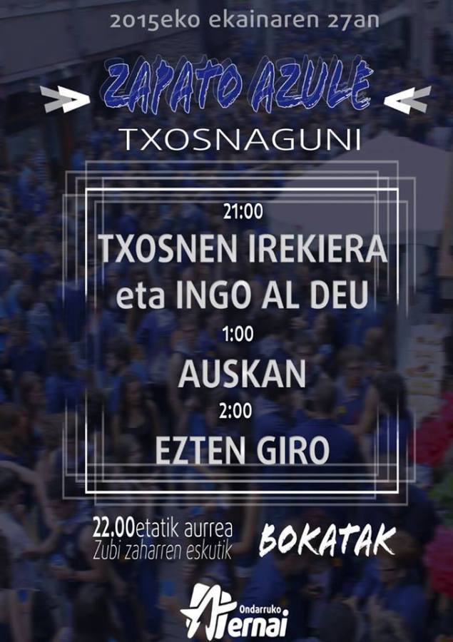 zapato azule 2015 txosna guni