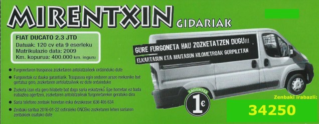 Mirentxin zozketa irabazli