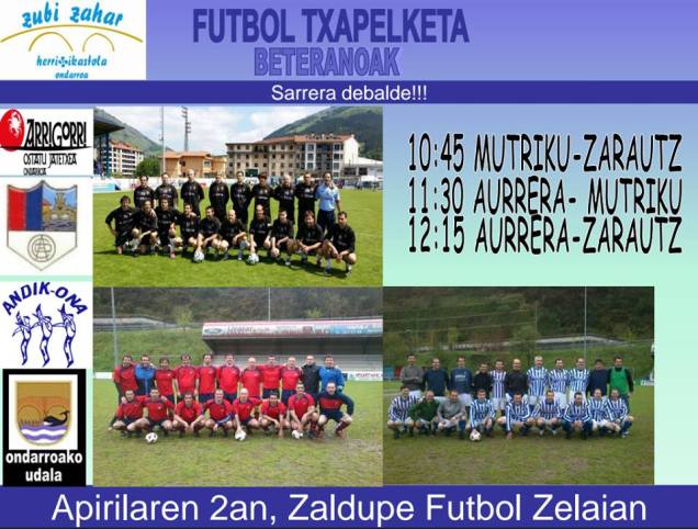 apirilak 2 ZALDUPEN beteranun txapelketi