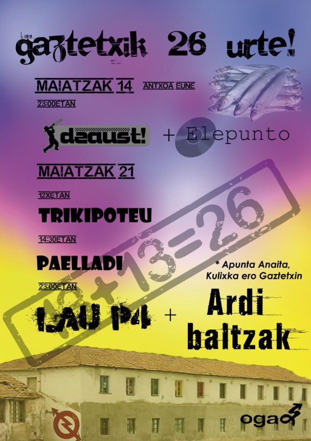 GAZTETXIK 26 urte ospakizunak 2016-05-21