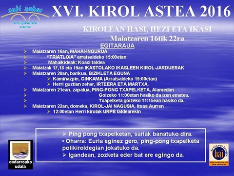 kirol asti zubi zahar herri ikastola