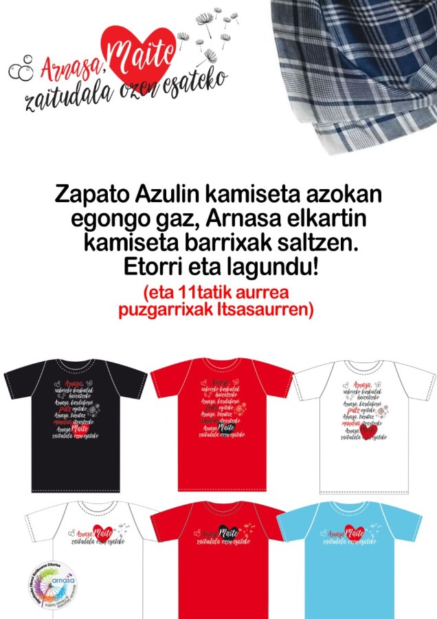 ARNASA ZAPATO AZULE 2016 Kamisetak