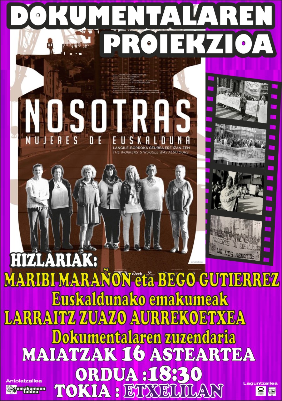maiatzak 16 dokumentala NOSOTRAS Mujeres de EUSKALDUNA