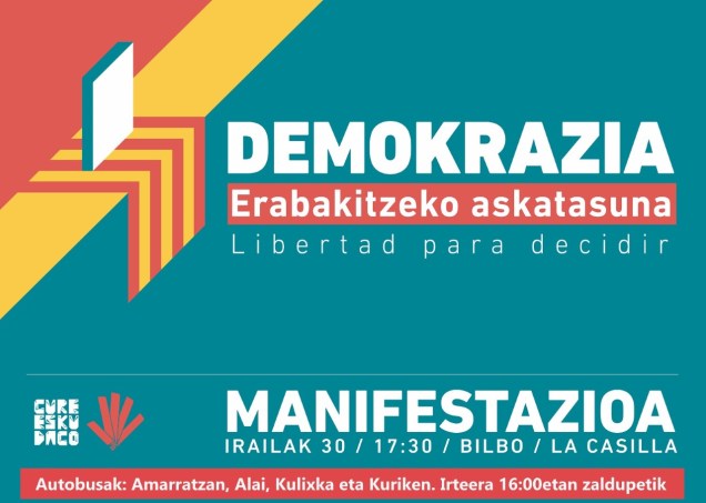 2017 irailak 30 manifi bilbon DEMOKRAZIXI Eskatzeko