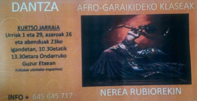 Dantza ikastaru urrixan