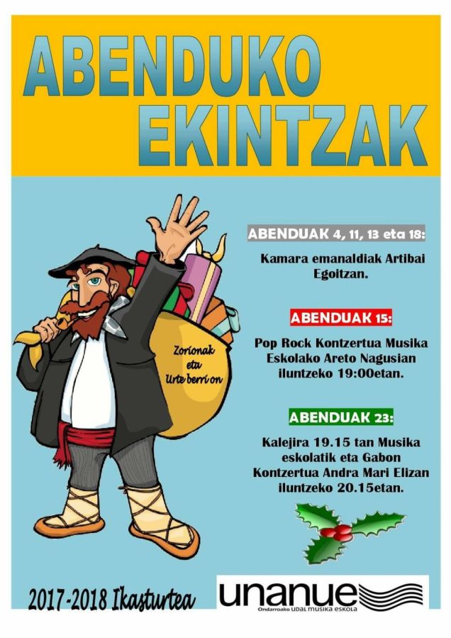 UNANUE abenduko ekintzak