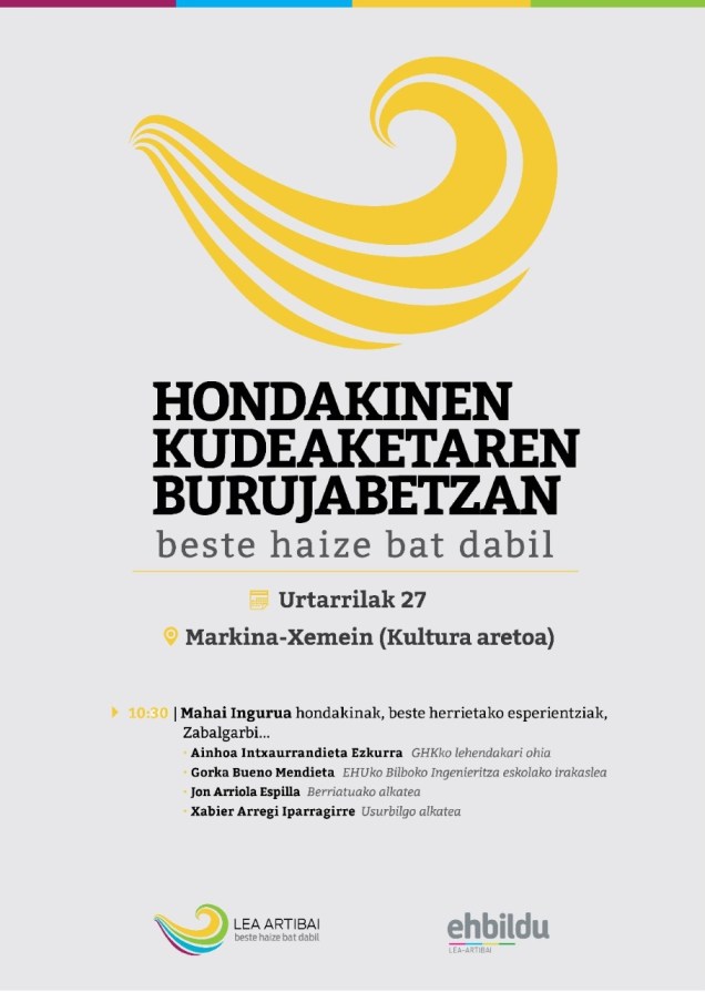 urtarrillak 27 markiñan eh bildun mahai inguru