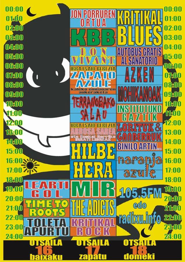 radixuko egitarau 24h