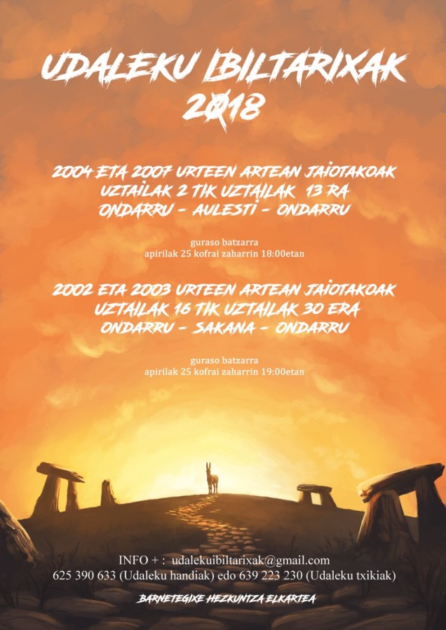 udaleku ibiltaxak 2018