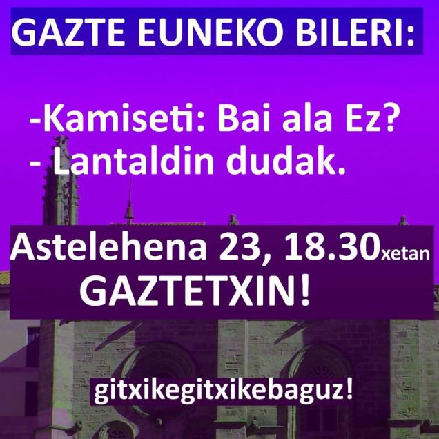 gazte eguneko 3, batzarra