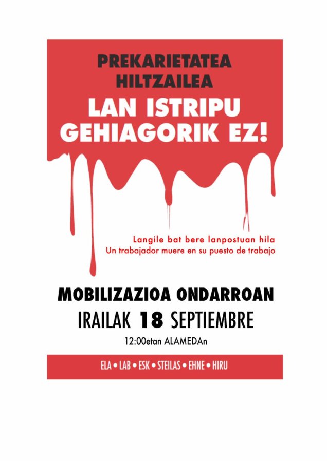 2018KO irailak 18 konzentri alamedan istripu gehiagorik EZ