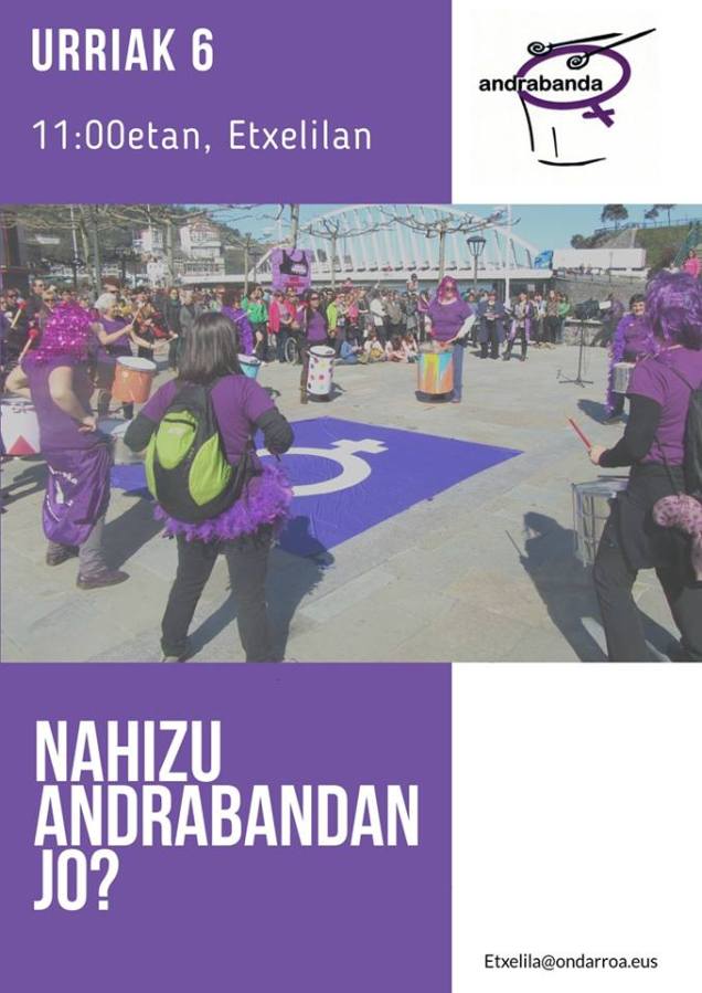 urriak hasieran ANDRABANDAn parte hartzeko