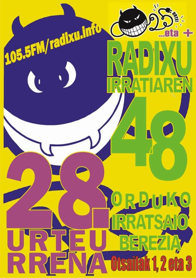 radixu irratia 28. urteurrena