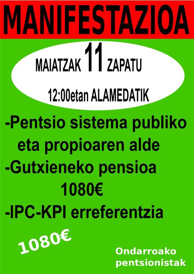 2019 Maiatzak 11 PENTSIONISTAn manifi