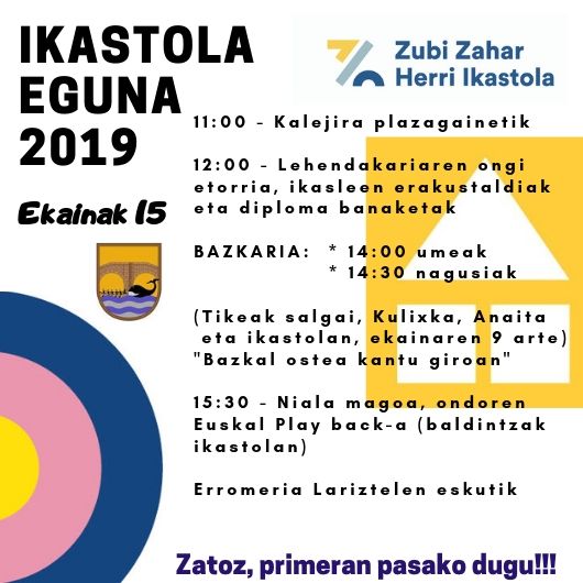 ekainak 15 zubi zahar ikastolin egune 2019