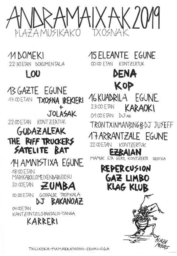 plzamusikako txosnak 2019