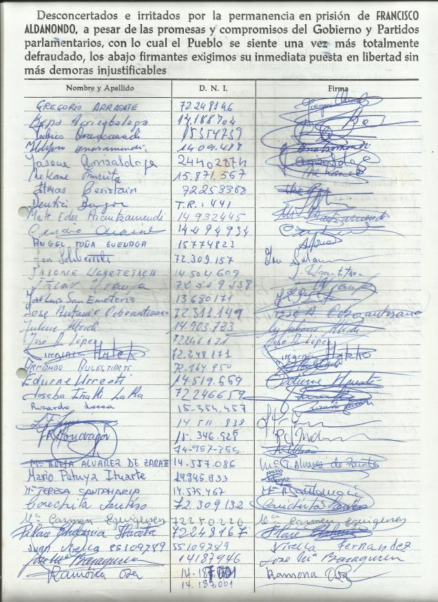 1976 FRANen askatasune eskatzen irma biketi