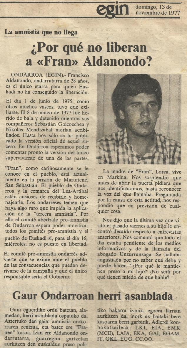 FRAN kartzelan zeatxik