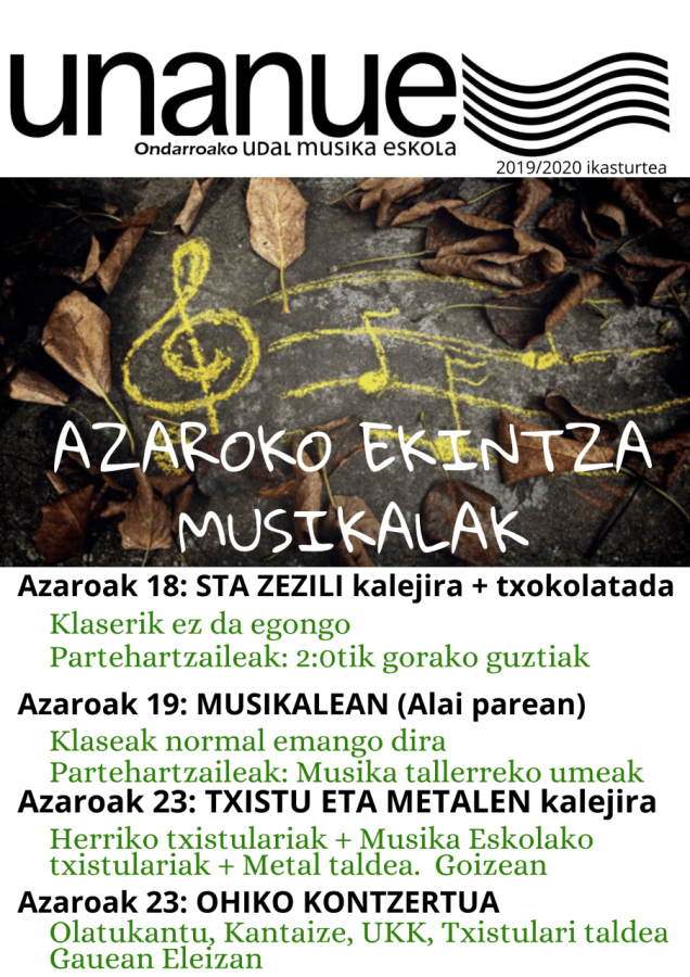 azaroko ekintza musikalk