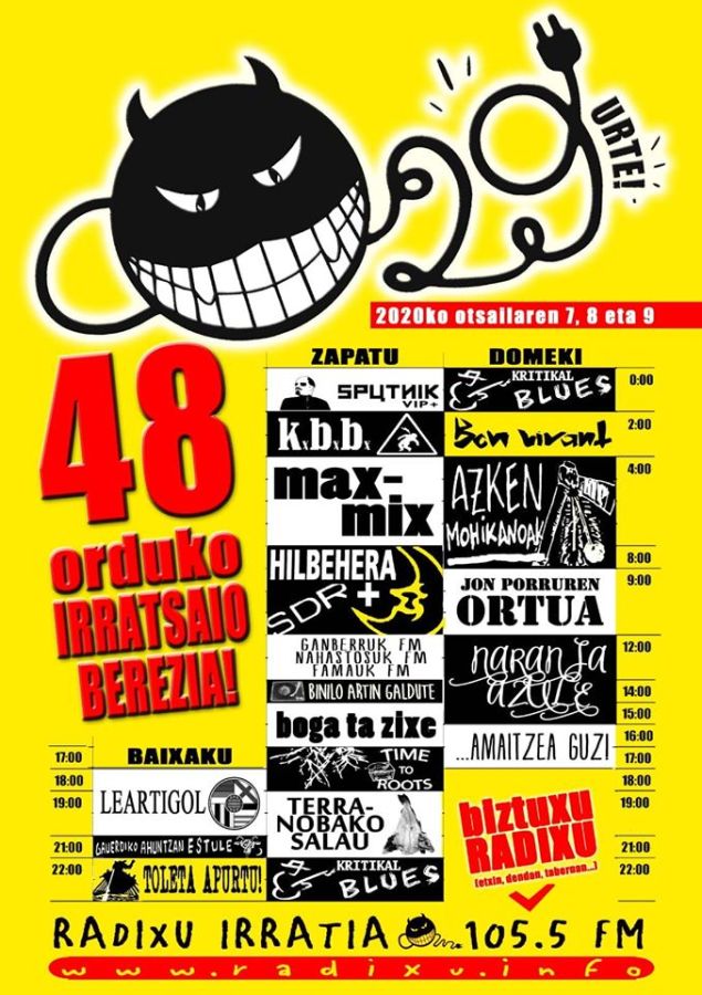 RADIXU Irratixan 29. urteurrena